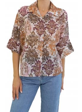 Camicia fantasia con ghirigori 